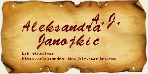Aleksandra Janojkić vizit kartica